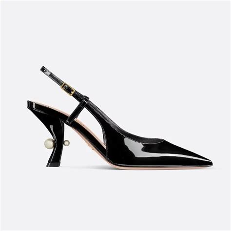 Christian Dior Tribales Patent Slingback Pump .